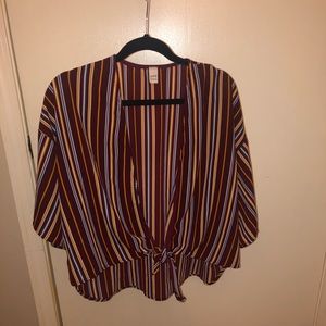 Front tie blouse